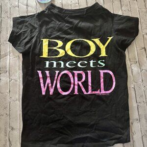 Blended Collection Black “Boy Meets World” Dog Shirt Size Large NWT